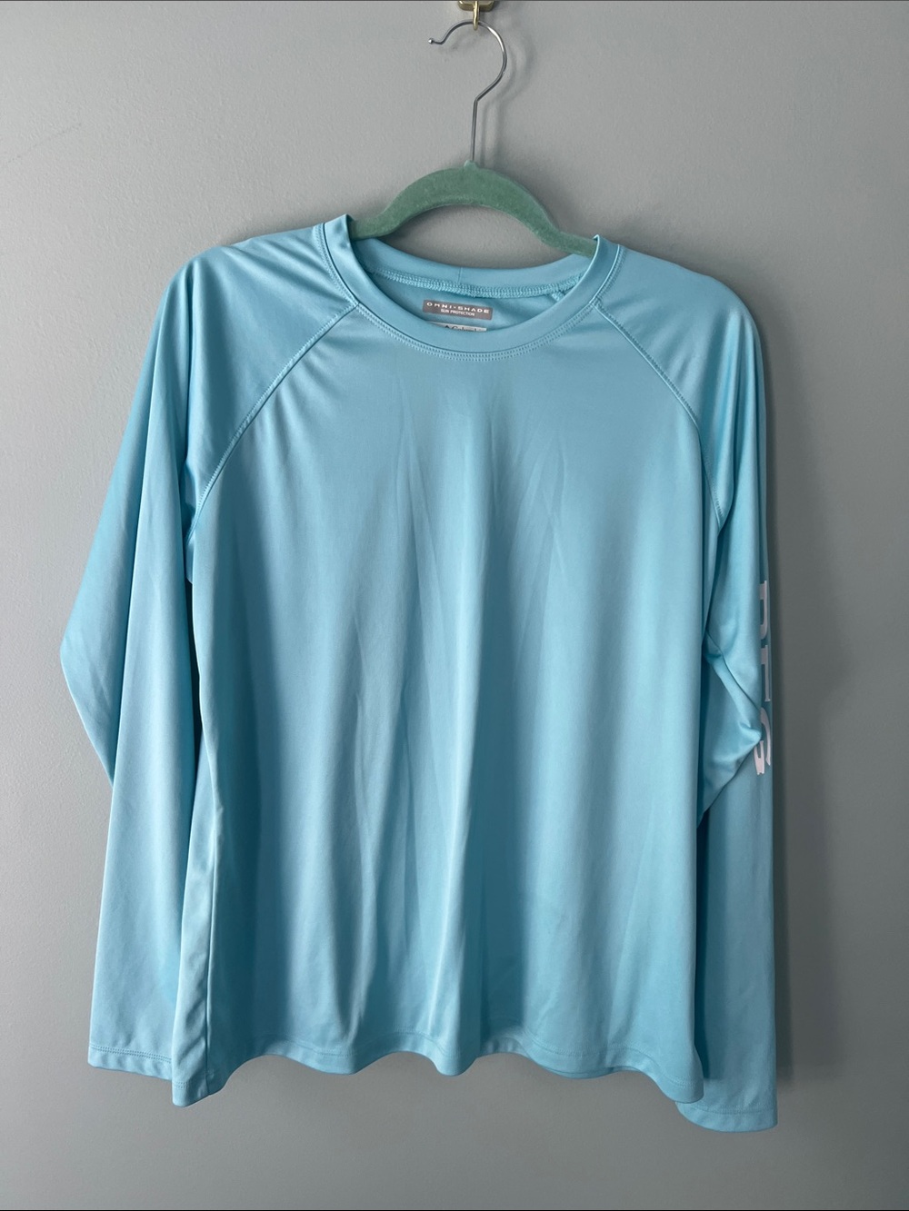 Columbia Omni-Shade Aqua Long Sleeve Shirt